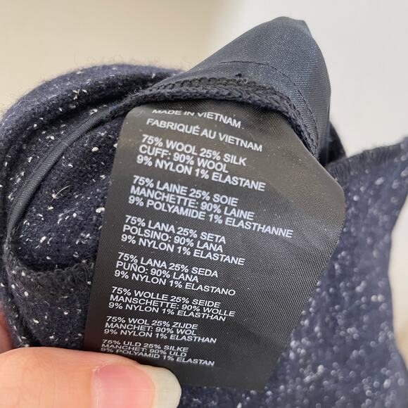 Club Monaco Briton Tweed Jogger Pants Navy Blue Speckle Wool Silk NWT 2 - Picture 4 of 5